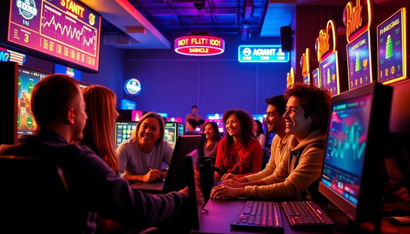 Competitive gaming atmosphere on Asupantoto with diverse players engaged in thrilling online slot games.