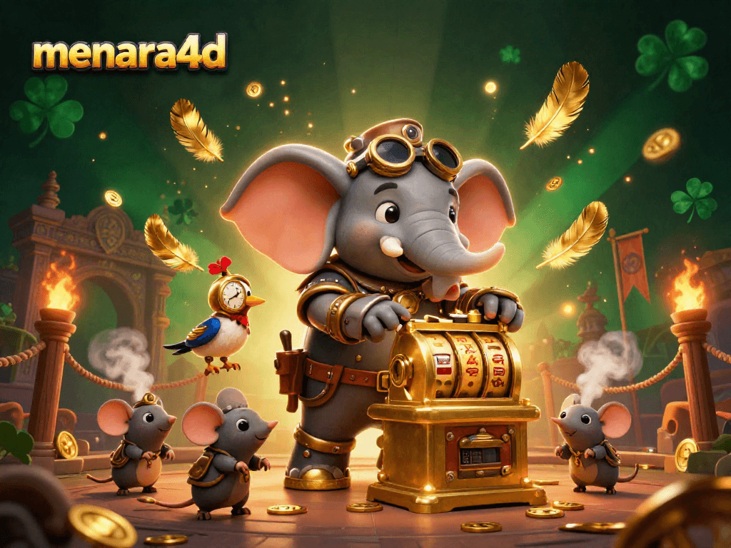Menara4d menawarkan pengalaman bermain slot epik dengan mesin slot emas yang dikelola oleh ramah steampunk.