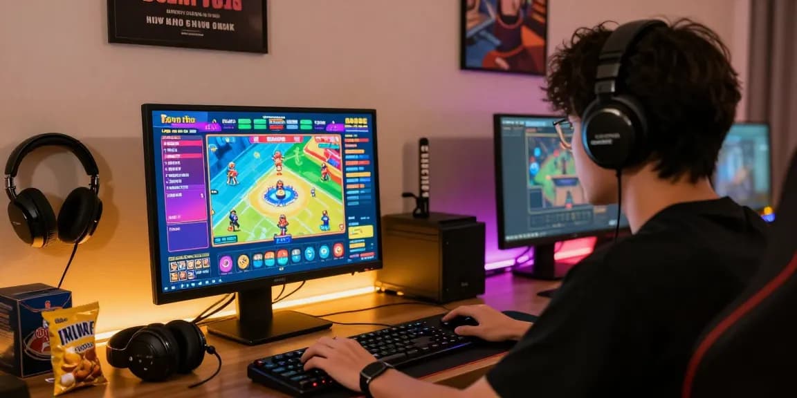 Pengguna menikmati permainan yume toto di ruang game yang nyaman.