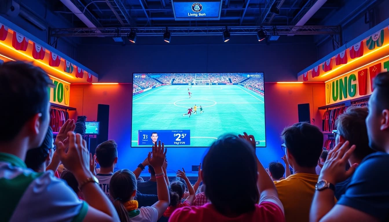 Watching Lương Sơn TV live soccer streaming with fans enjoying high-definition matches.