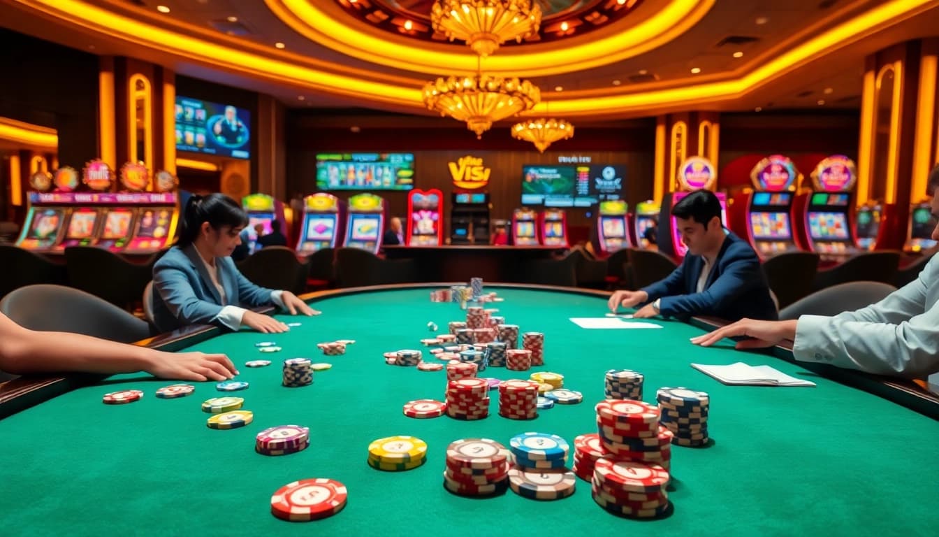 Engaging online gambling scene featuring 78win.bot with vibrant casino elements and dynamic gameplay.
