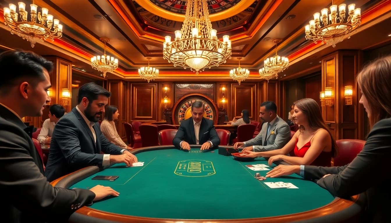 Engage in thrilling poker action at the casino with gilajp as players strategize.