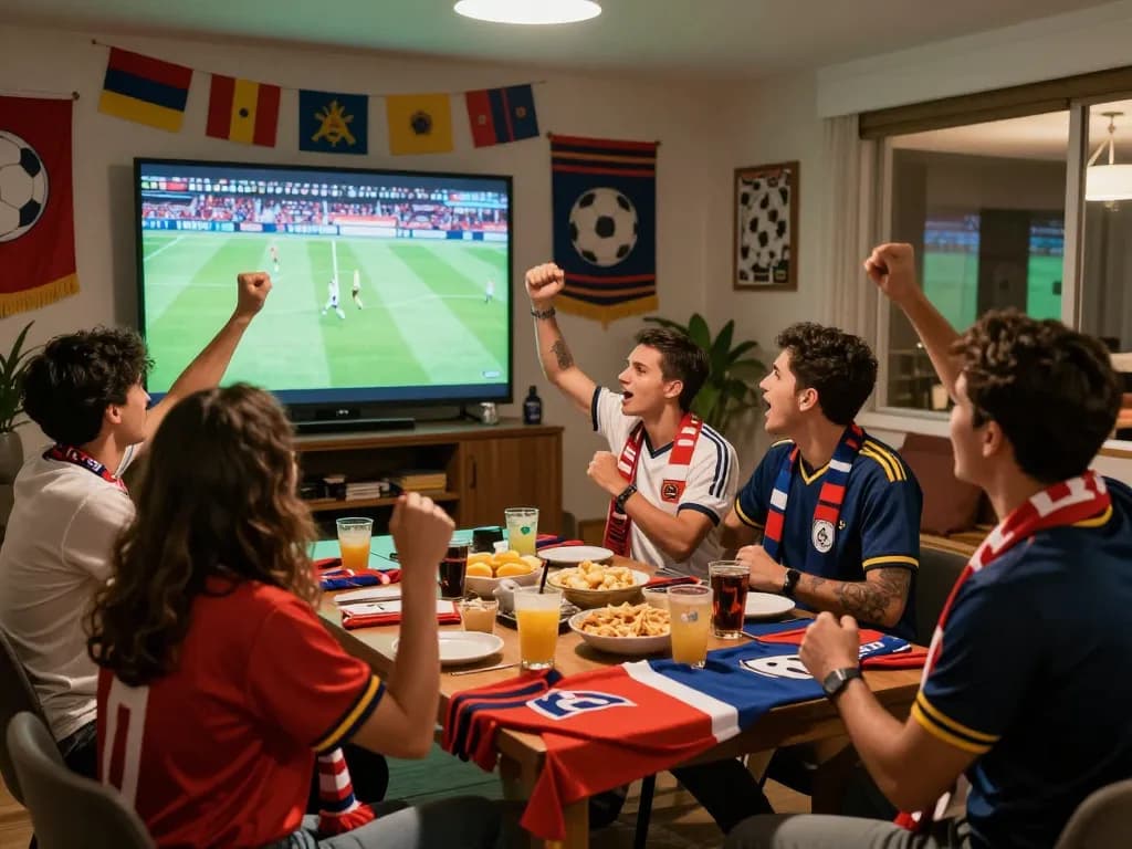 Fans enjoying Cà Khịa TV football matches together in an exciting atmosphere.