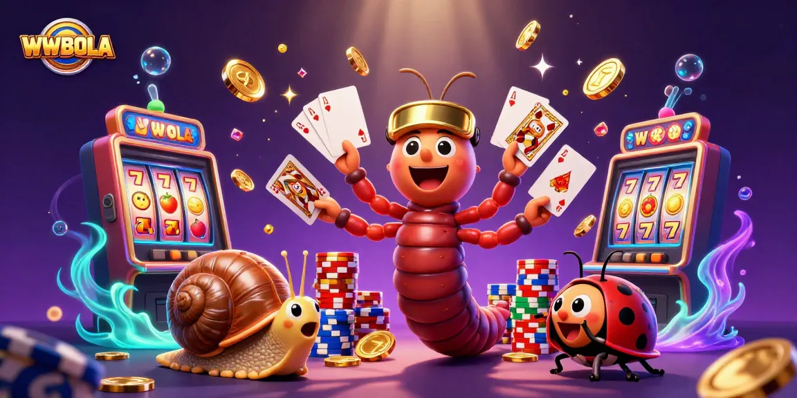 Mengguncang dunia judi, WWBOLA mempersembahkan dealer slot dengan kartu menakjubkan dan tumpukan chip di latar depan.