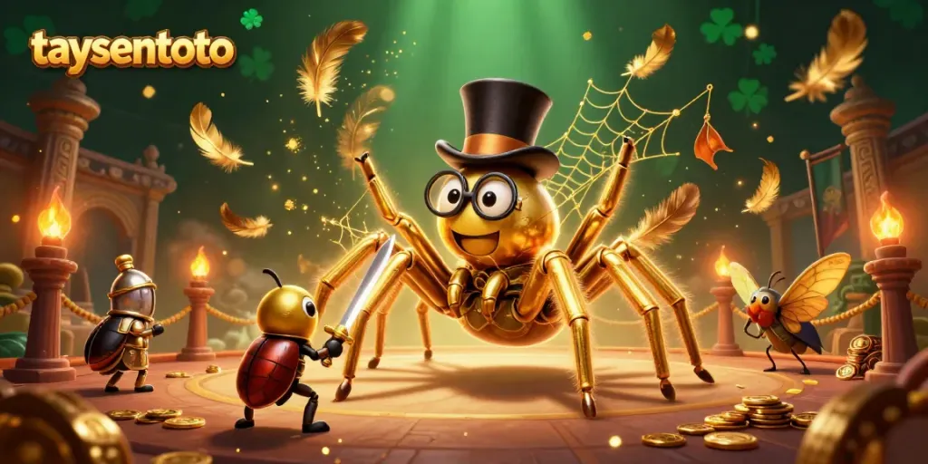 Engage with taysentoto in a vibrant 3D casino scene featuring dynamic characters and exciting gaming elements.