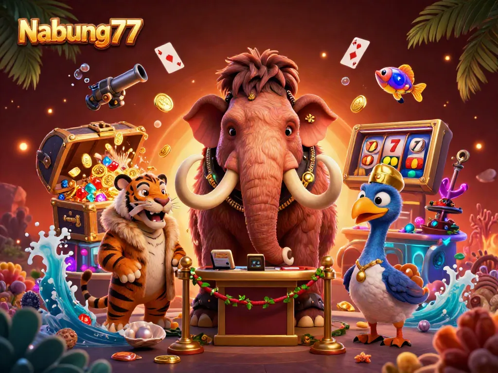 Nabung77 menghadirkan pengalaman kasino 3D dengan karakter menarik dan elemen slot yang memukau.