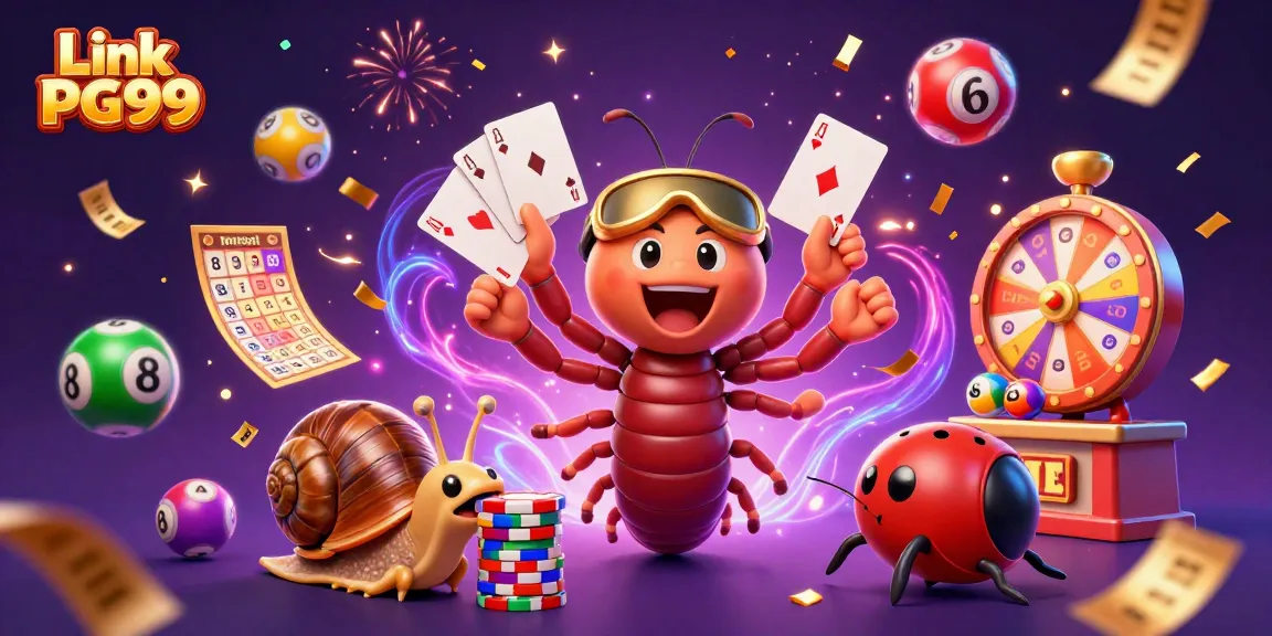 Engage in thrilling gaming action with Link PG99, where colorful lottery elements create excitement in the casino.