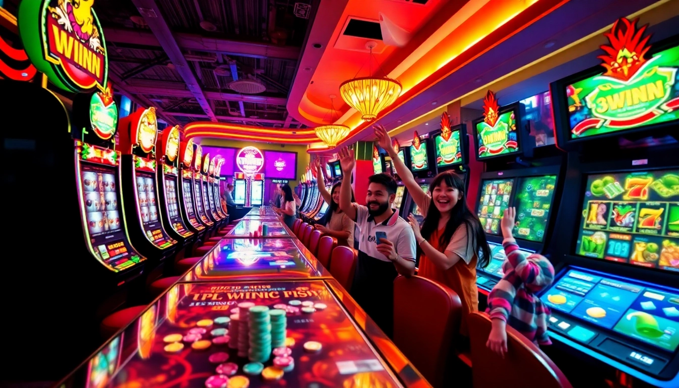 Experience thrilling gaming adventures at https://3winn.it.com with colorful casino environments and excited players.