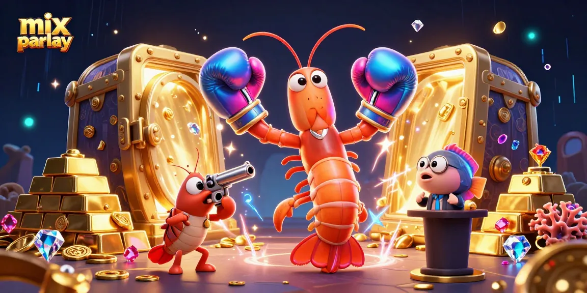 Engage in mix parlay betting with vibrant characters and dazzling casino treasures in a bold 3D scene.