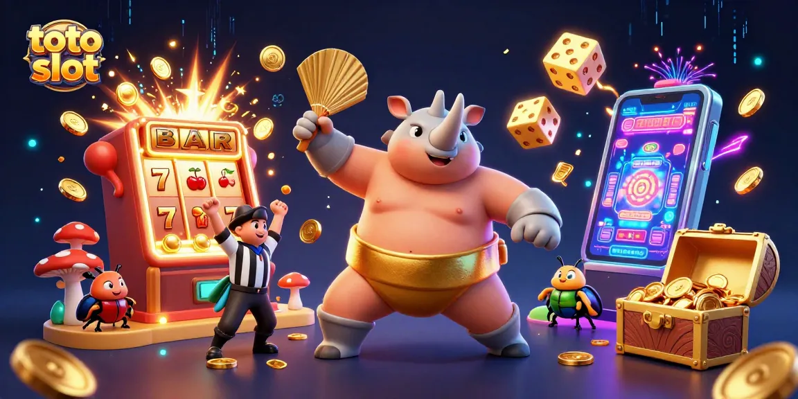 Mainkan toto slot dengan semangat sambil melihat juara kejuaraan dan simbol keberuntungan.