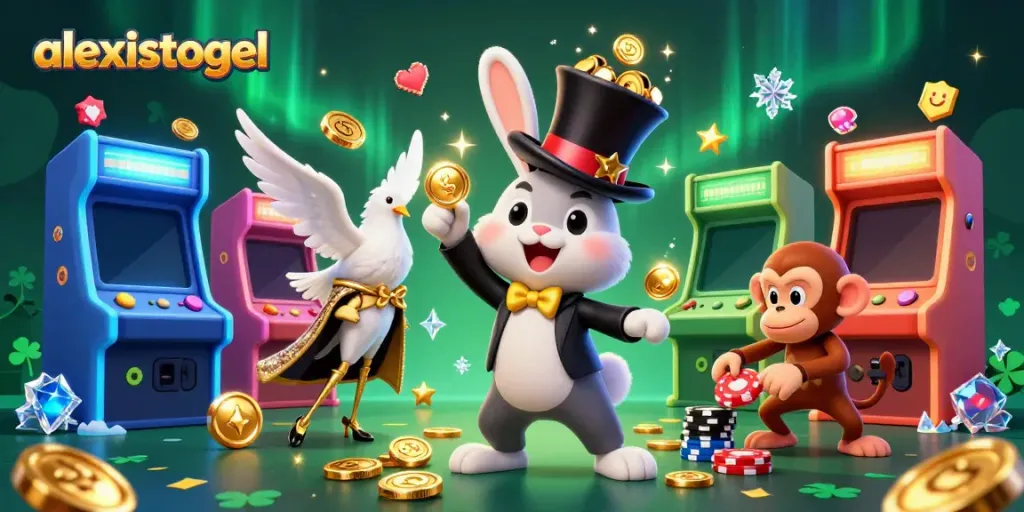 Menggandakan keberuntungan di kasino dengan alexistogel melalui ilustrasi kartun 3D yang menarik.