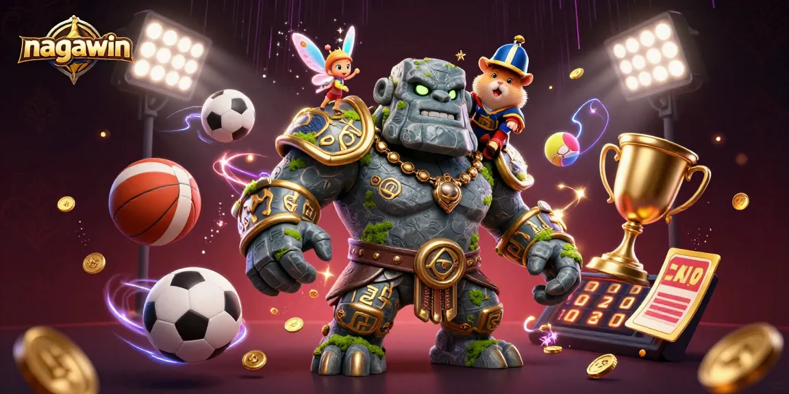 Experience thrilling gameplay with nagawin, showcasing the mystical golem, fairy magic, and betting excitement.