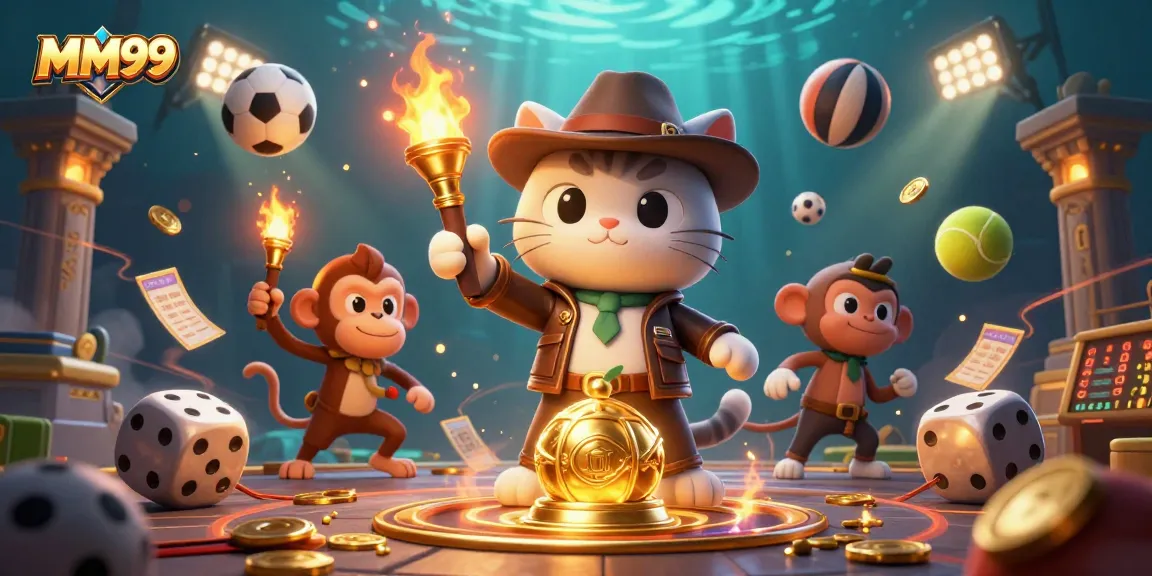 Experience thrilling adventures at MM99 with a cat archaeologist discovering a golden artifact.