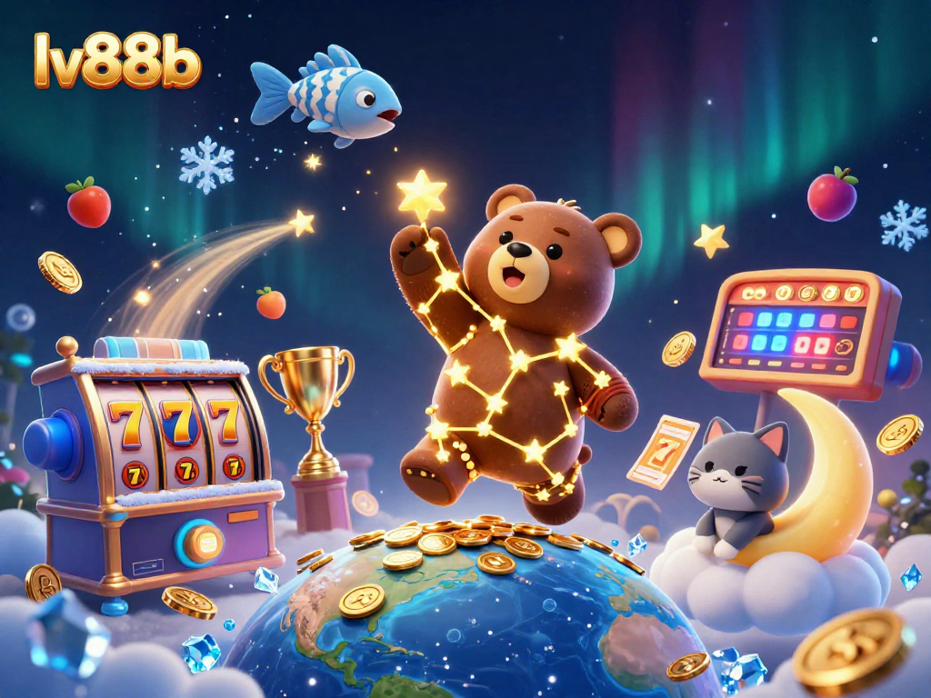 Experience the thrill of winning with lv88b at an exciting casino filled with vibrant 3D elements.