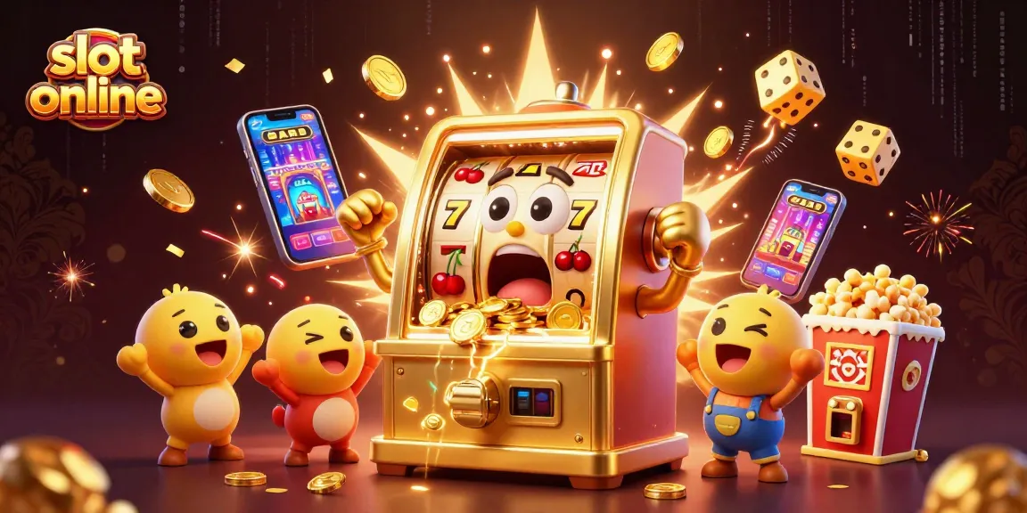 Aktifkan slot online untuk mencetak jackpot besar dengan mesin slot berwarna emas.