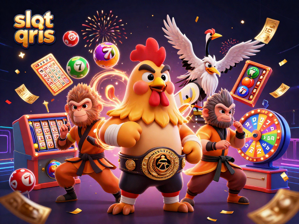 Experience thrilling gameplay with slot qris featuring vibrant characters and casino elements in a dynamic setting