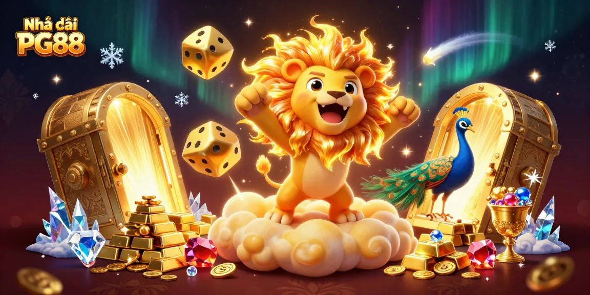 Engage with the exciting world of Nhà cái PG88, featuring vibrant 3D characters and dazzling casino treasures.