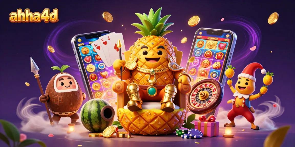 Experience gaming excitement at ahha4d with vibrant characters and dynamic casino elements!