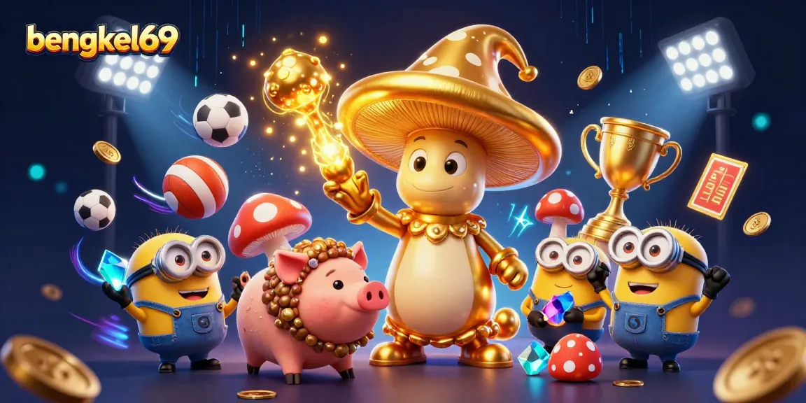 Bengkel69 showcases an enchanted wizard and treasure-hunting pig in a dynamic casino scene.