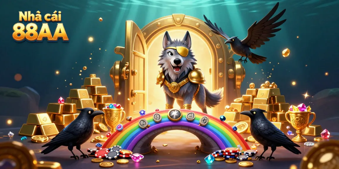 Experience the thrill of Nhà cái 88AA with Odin and ravens in a vibrant casino world.