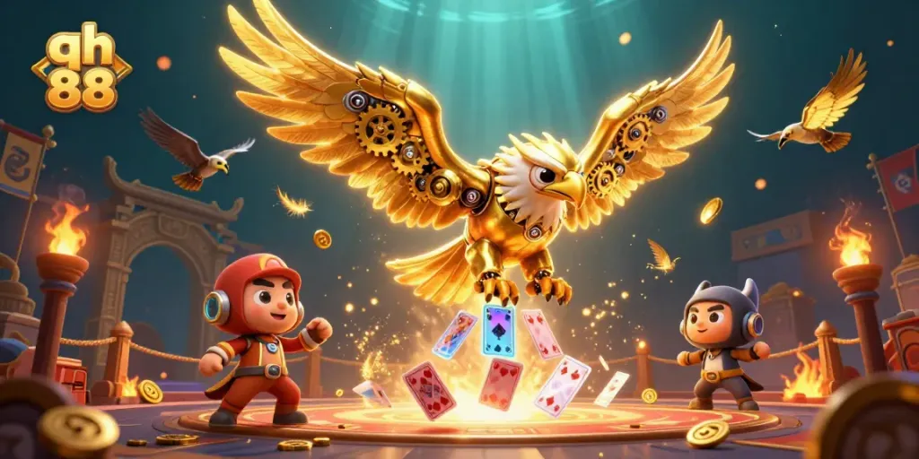 Engage with the vibrant world of qh 88 through an epic gaming battle scene.