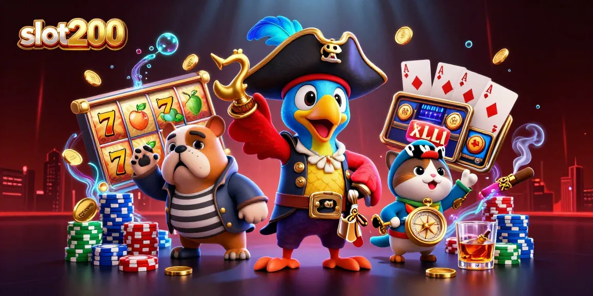 bermain slot200 dengan karakter lucu dan elemen kasino yang menarik, termasuk jackpot dan simbol buah