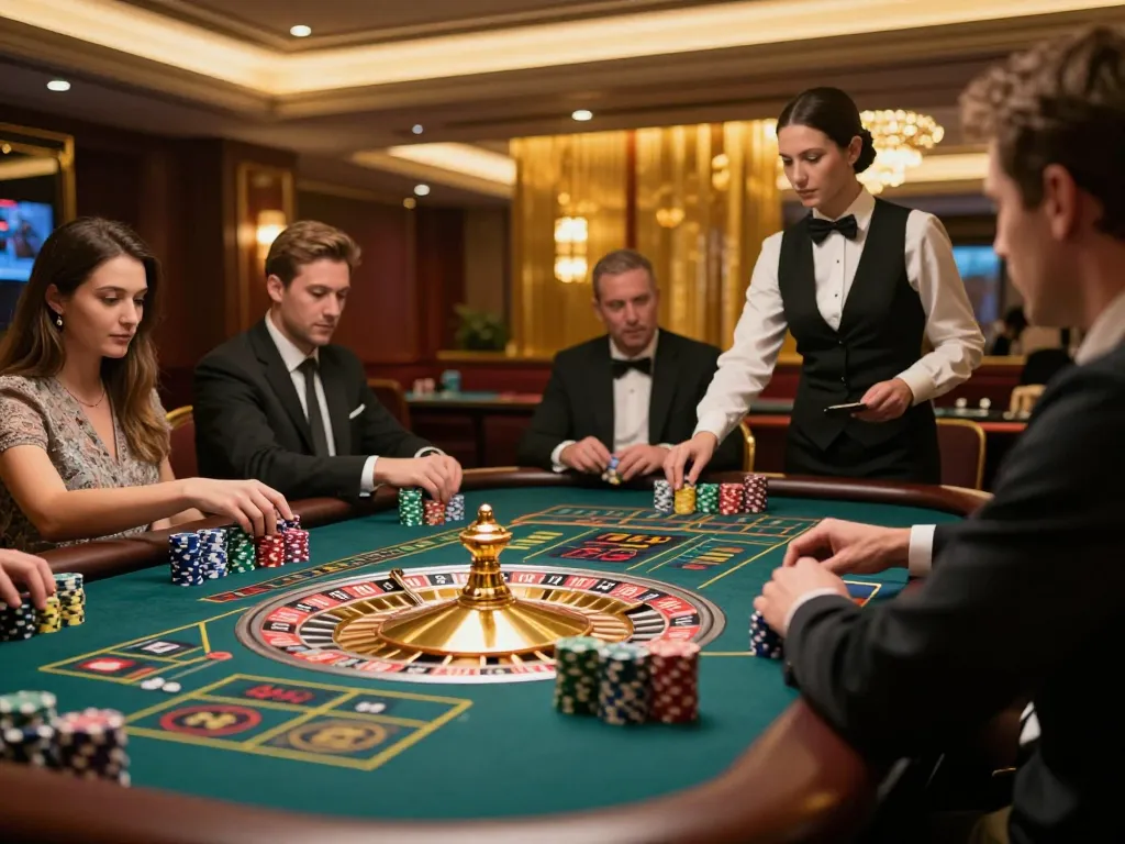 Engaged players at IDC88JOKER betting on a live roulette table, showcasing a thrilling casino experience.