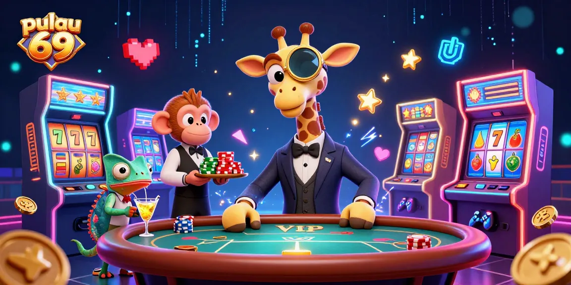 Experience high-stakes play at pulau 69 with vibrant casino elements and exciting characters.