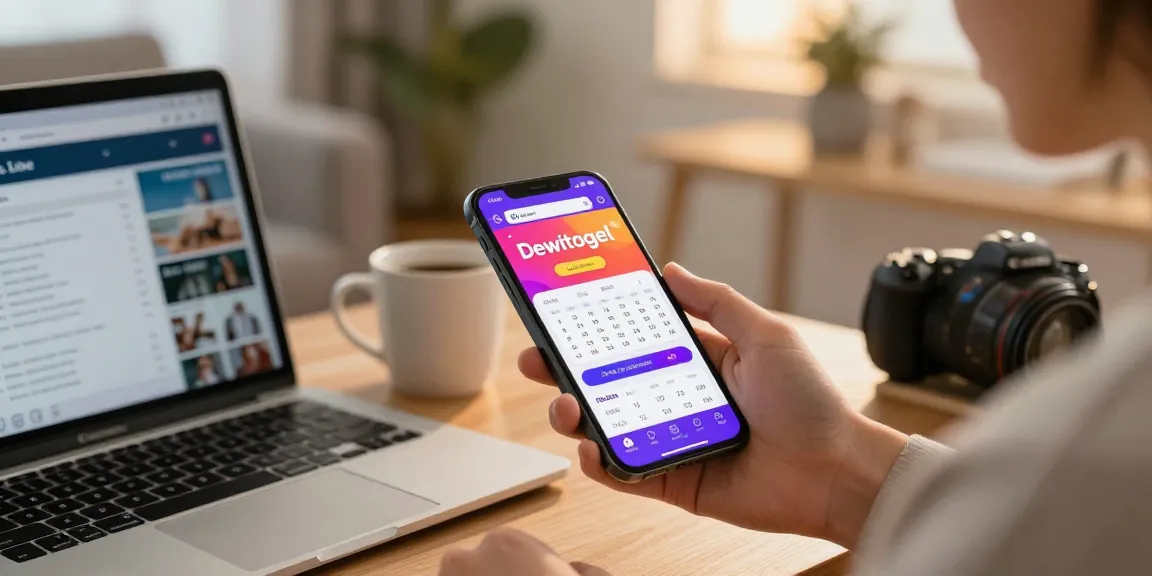 Pengguna Dewitogel menikmati pengalaman login di perangkat modern.