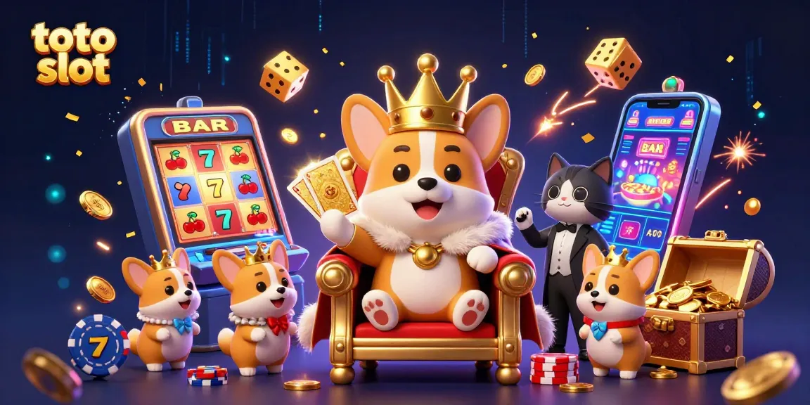 Menangkan jackpot dengan toto slot dalam ilustrasi kasino yang meriah dan penuh warna.