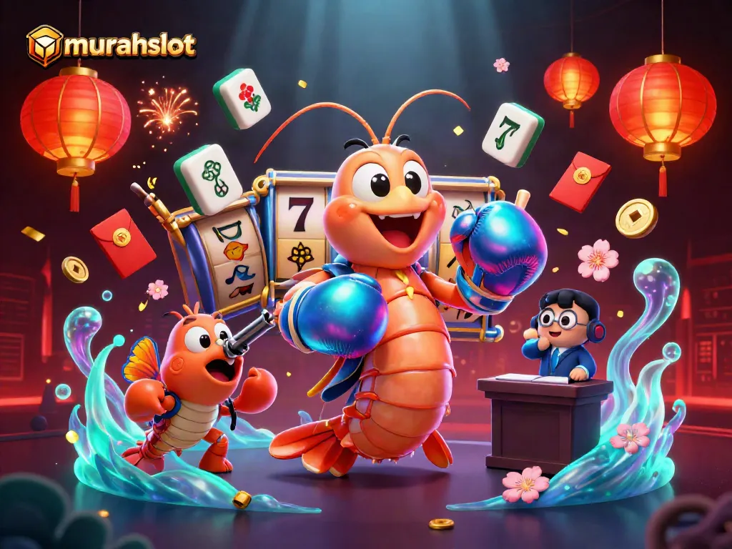Engage in thrilling gameplay with murahslot, featuring vibrant 3D characters and casino elements.