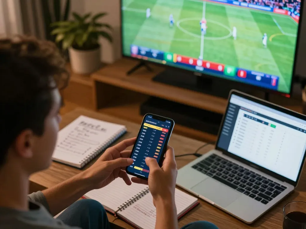 Engaging sports betting scene showing LGOGOAL online platform with live odds and strategies.
