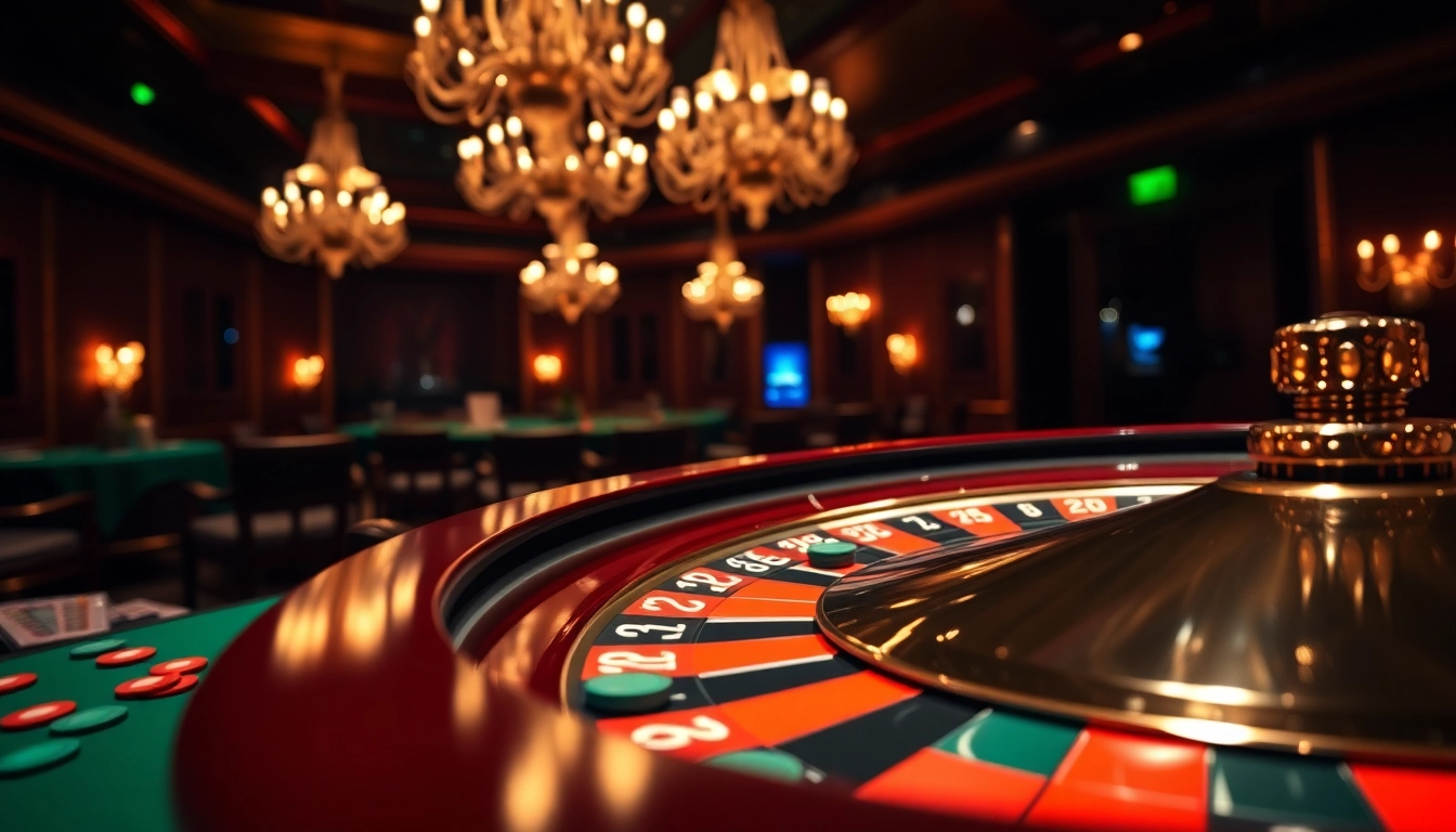 Nemo69 menarik perhatian dengan suasana kasino yang mewah dan meja roulette yang elegan.
