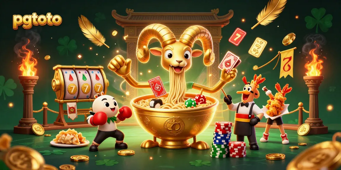 Permainan slot pgtoto dengan karakter unik dan suasana kasino yang penuh energi.