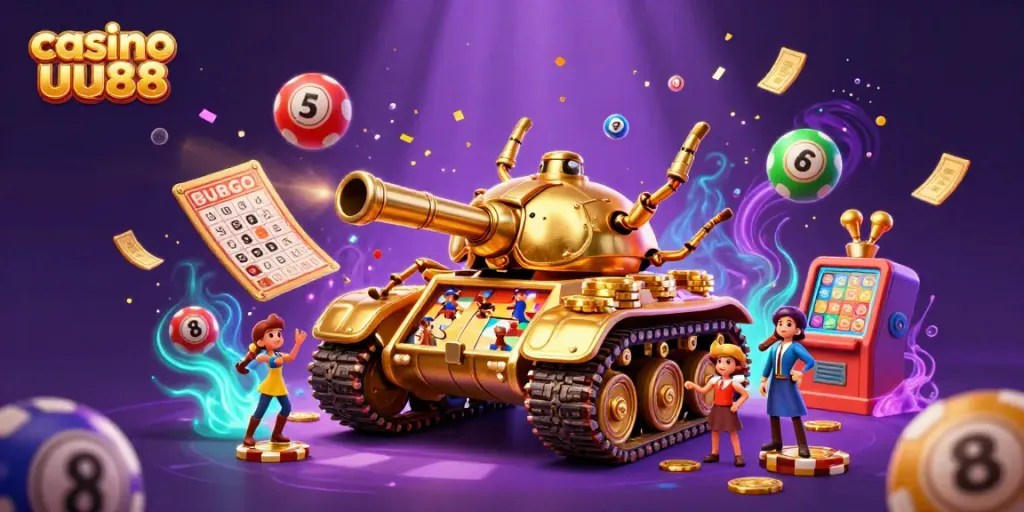 Experience the thrilling excitement of casino uu88 with a delightful 3D scene that captures a vibrant miniature casino adventure.