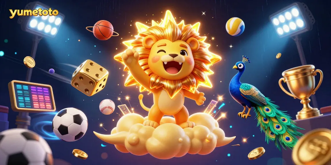 Engage in thrilling gameplay at yumetoto with a vibrant casino scene featuring dynamic sports elements.