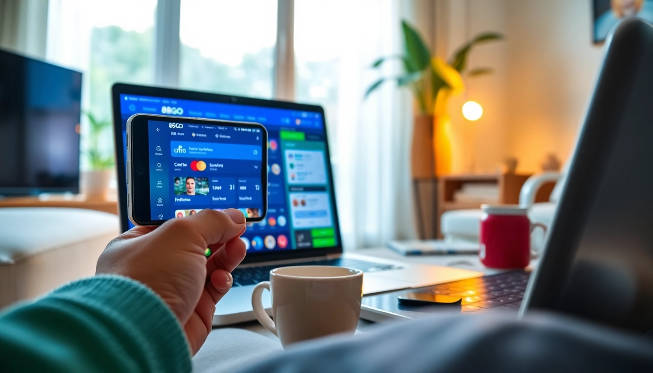 Engaging scene of the trang chủ 88GO interface on devices, showcasing online gaming excitement.