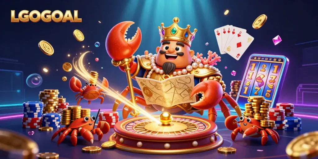 Experience winning strategies in a dynamic casino scene featuring LGOGOAL with exciting gaming elements.