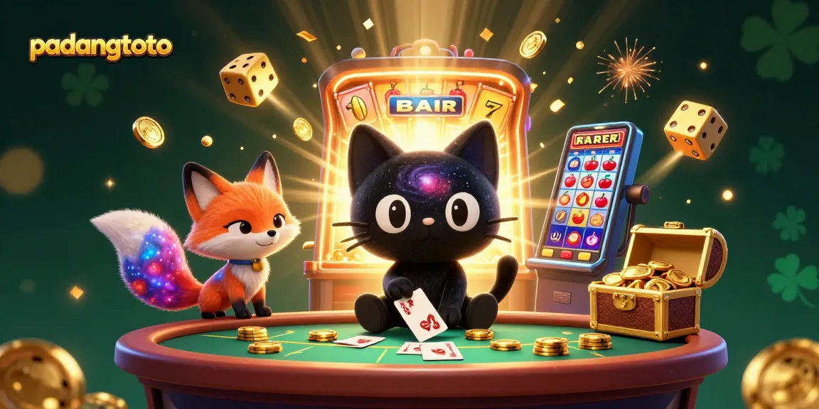padangtoto menarik perhatian pemain dengan karakter kucing hitam dan rubah nebula di meja kasino.