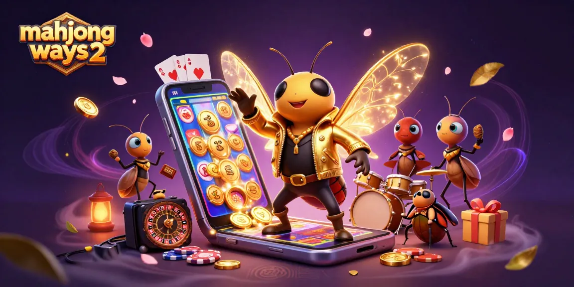 Play exciting mahjong ways 2 with unique characters and vibrant casino elements in a dynamic 3D illustration.