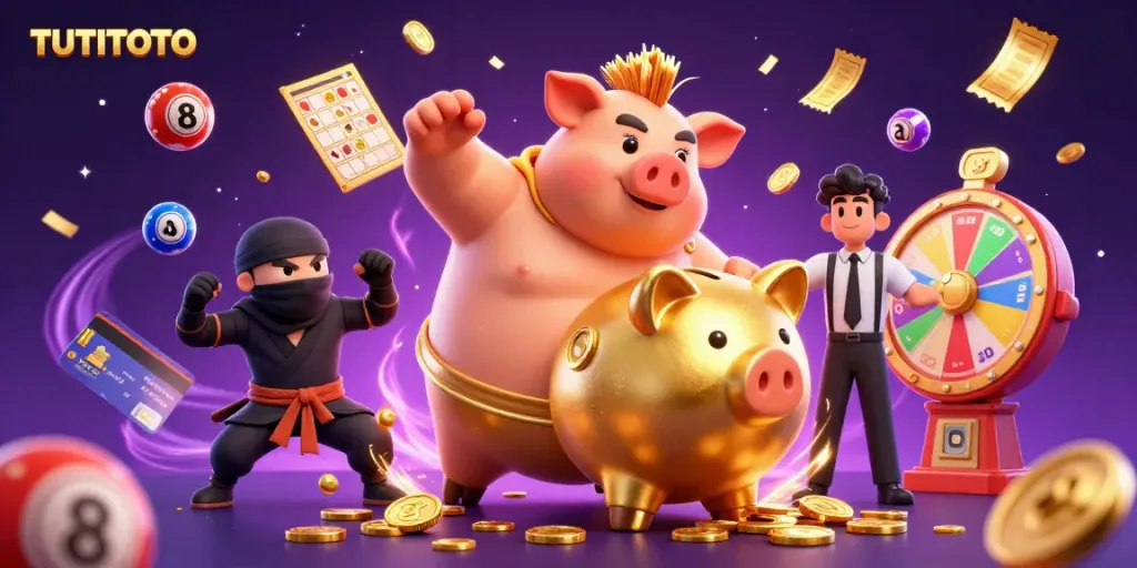Engage in thrilling gameplay at TUTITOTO, featuring vibrant lottery elements and dynamic characters.