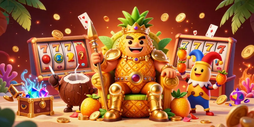 Experience the thrill of jogjatoto with a vibrant beach casino scene featuring playful characters and dynamic game elements.