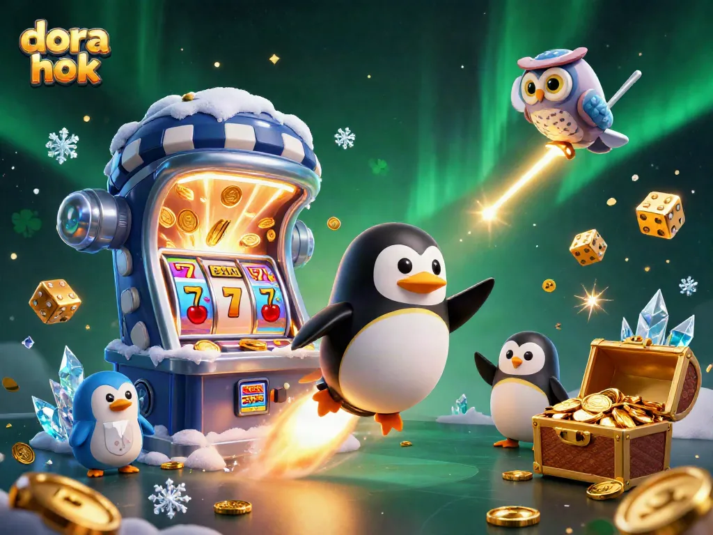 Menang dari permainan dora hok saat slot mesin meledak dengan koin berkilau di ruang angkasa.