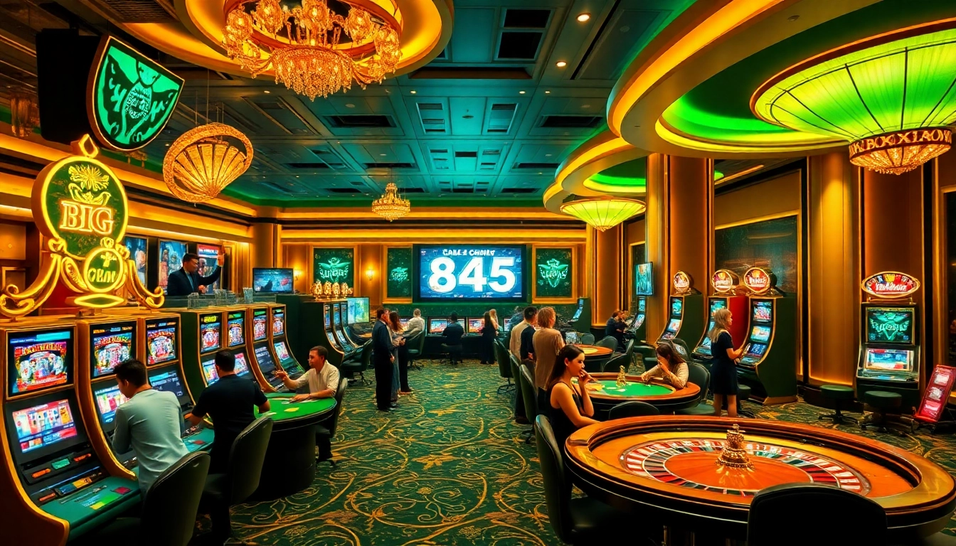 Experience the excitement of berlian 888 slot machines showcasing big wins at a vibrant casino.