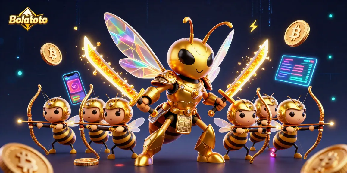 Engage with Bolatoto's vibrant casino adventure featuring a 3D cartoon giant hornet.