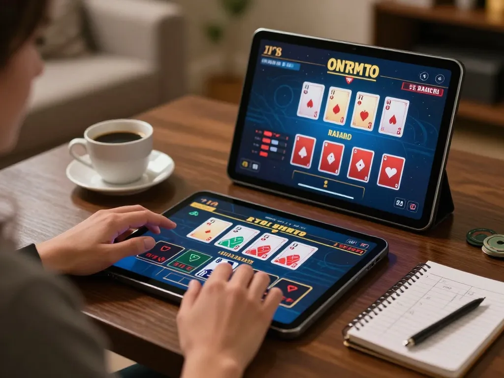 lc88 player engaging in live dealer baccarat strategy at home