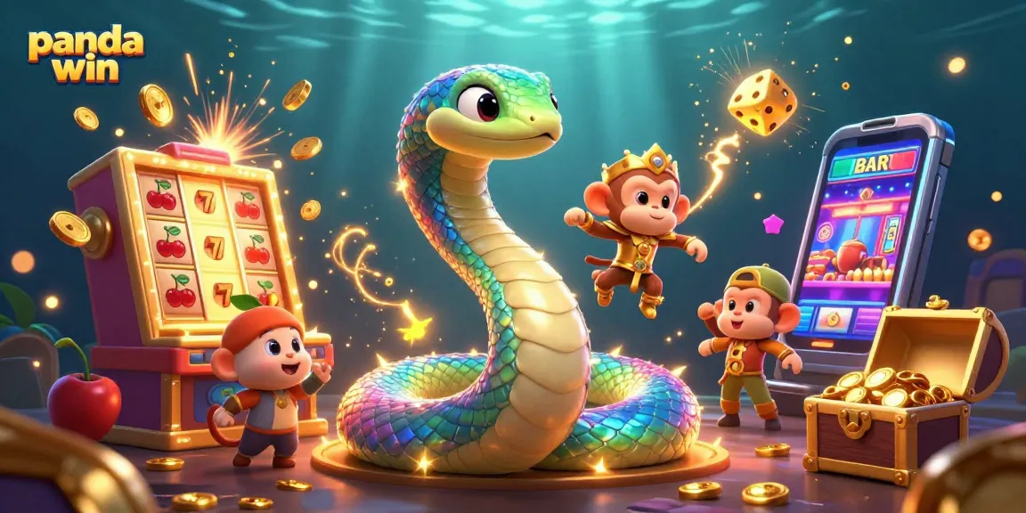 Experience the excitement of panda win with vibrant 3D casino elements bursting with action and energy.