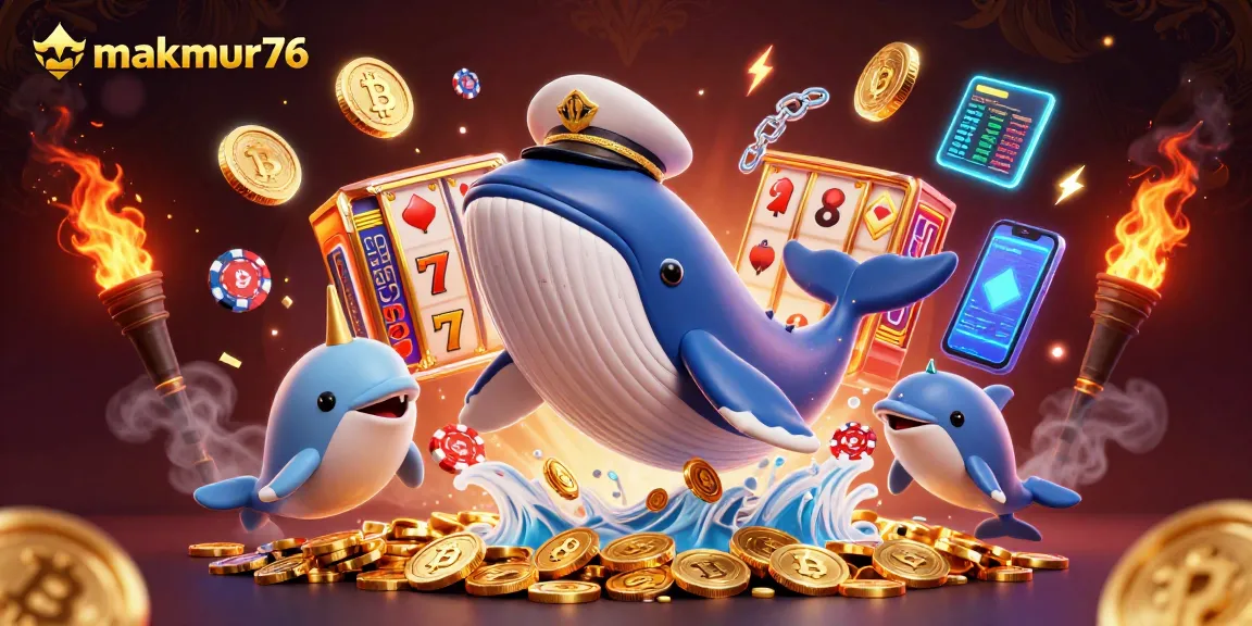 Experience winning moments at makmur76 with a dynamic casino scene featuring animated arcade games.