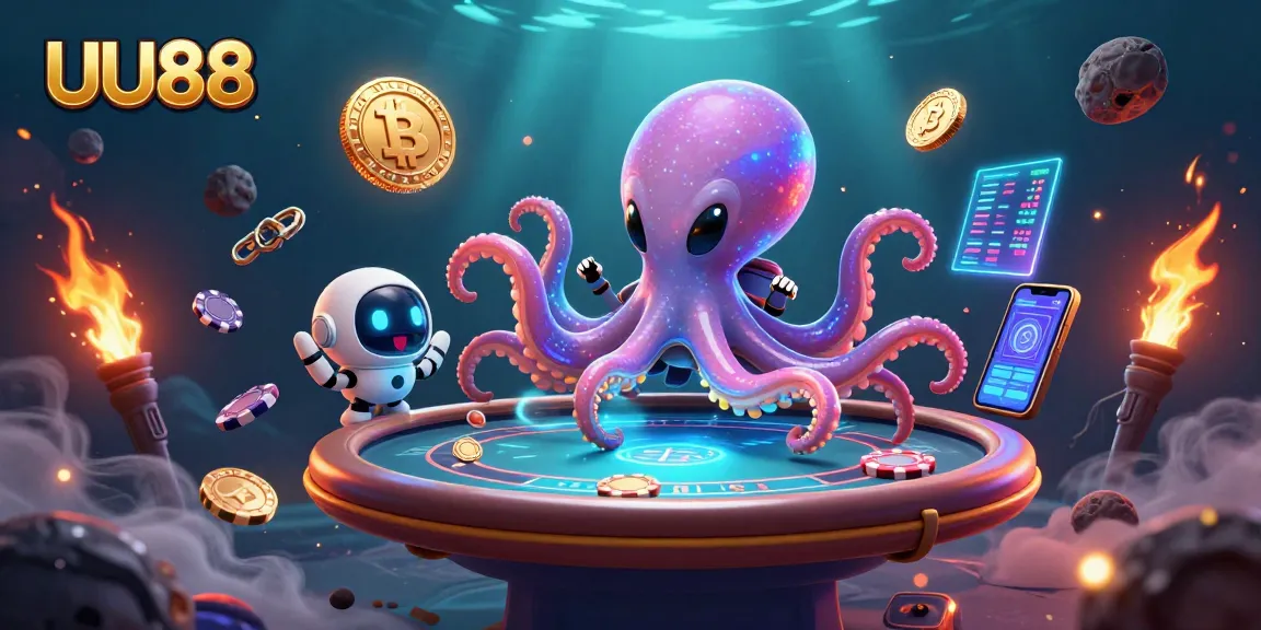 Engage with UU88 by joining vibrant poker games in a cosmic 3D illustration.