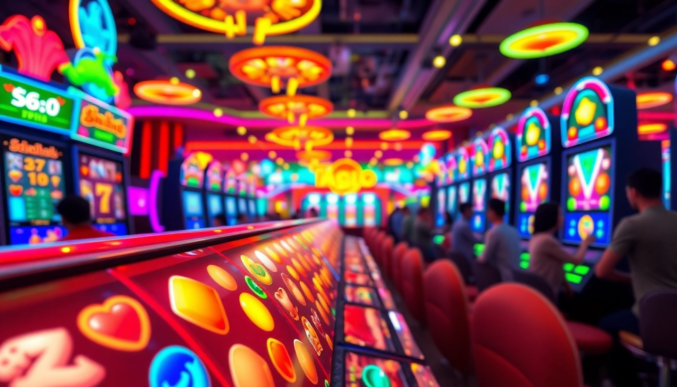 Rasakan keseruan Arus Hoki dengan slot berwarna cerah dan pemain yang bersemangat.